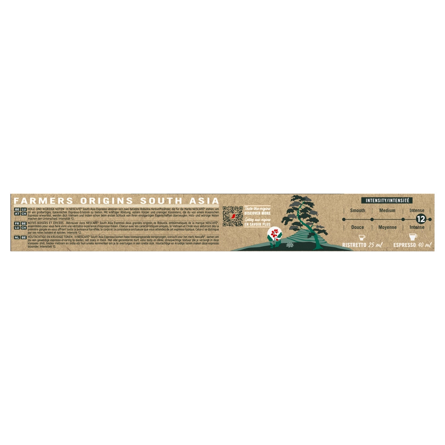 Café Capsules Espresso Intensité 12 South Asia Compatible Nespresso NESCAFE FARMERS ORIGINS 