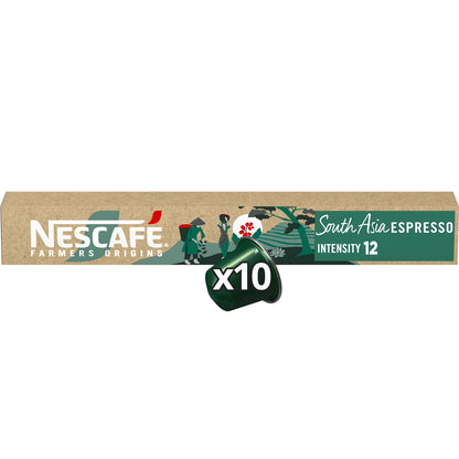 Café Capsules Espresso Intensité 12 South Asia Compatible Nespresso NESCAFE FARMERS ORIGINS 