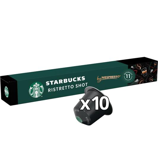Café Capsules Espresso Ristretto Shot Intensité 11 Compatible Nespresso STARBUCKS 