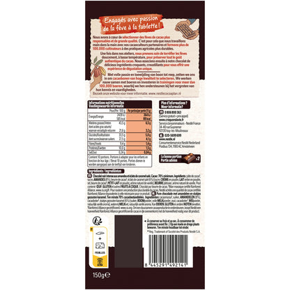 Tablette de Chocolat Noir Amandes Caramel NESTLE LES RECETTES DE L'ATELIER 
