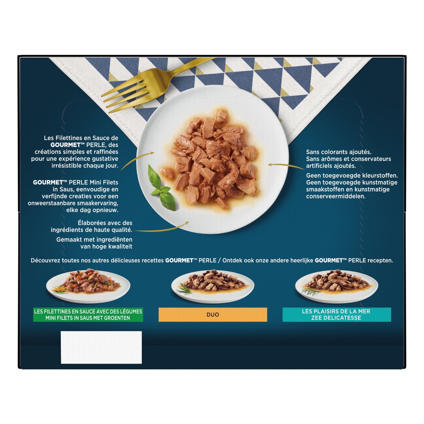 Pâtée pour Chat Adulte Filettines en Sauce Poulet Agneau Canard Saumon GOURMET