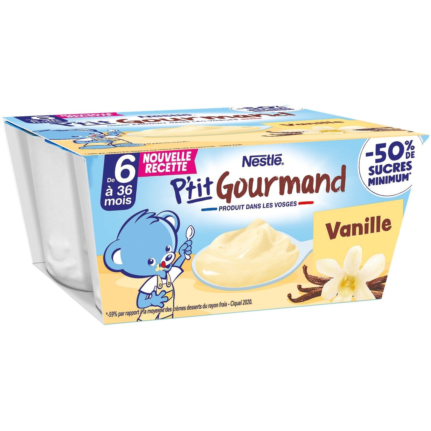 Dessert Bébé Vanille NESTLE les 4 pots de 100g