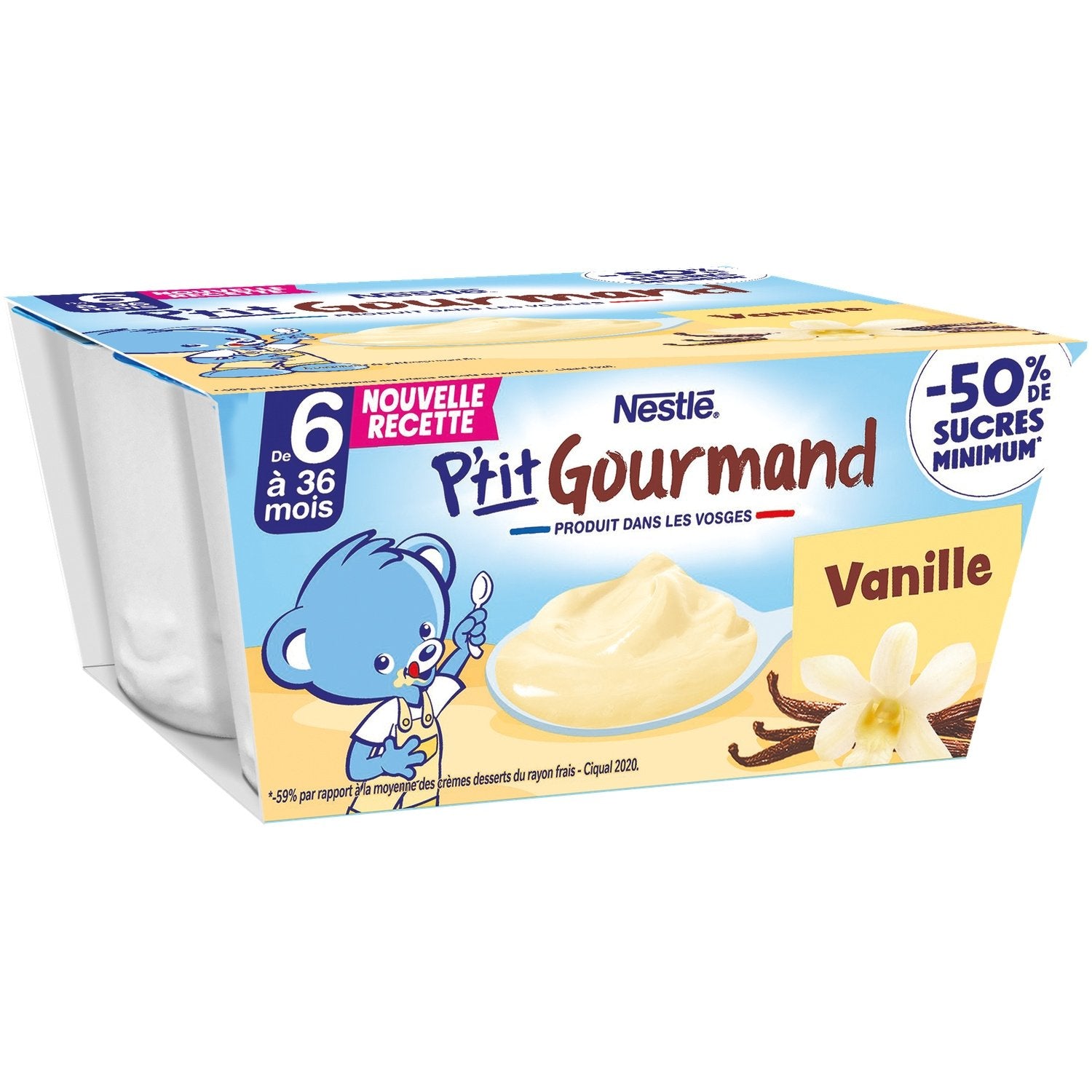 Dessert Bébé Vanille NESTLE les 4 pots de 100g