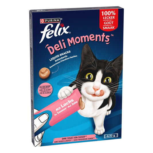 Friandises pour Chat Adulte Liquide Saumon Déli Moments PURINA le paquet de 40g