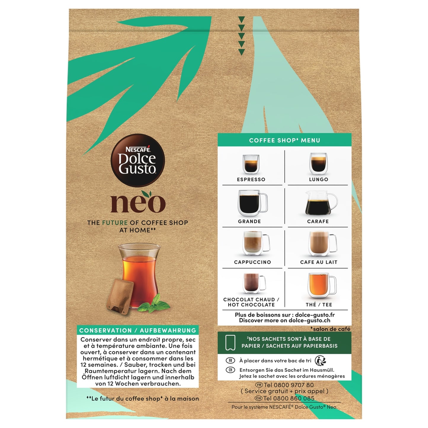 Thé Vert Capsules Marrakech Tea Compatible Dolce Gusto Neo NESCAFE DOLCE GUSTO NEO 