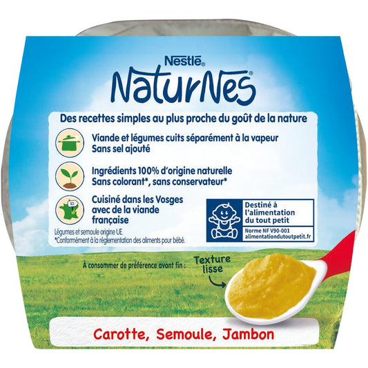 Plat Bébé Carotte Semoule Jambon NESTLE