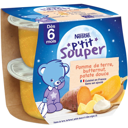 Plat Bébé Pommes de Terre, Butternut, Patate Douce NESTLE les 2 pots de 200g