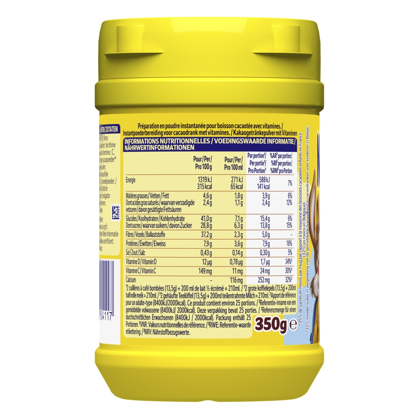 Chocolat en poudre Réduit en Sucre NESQUIK 