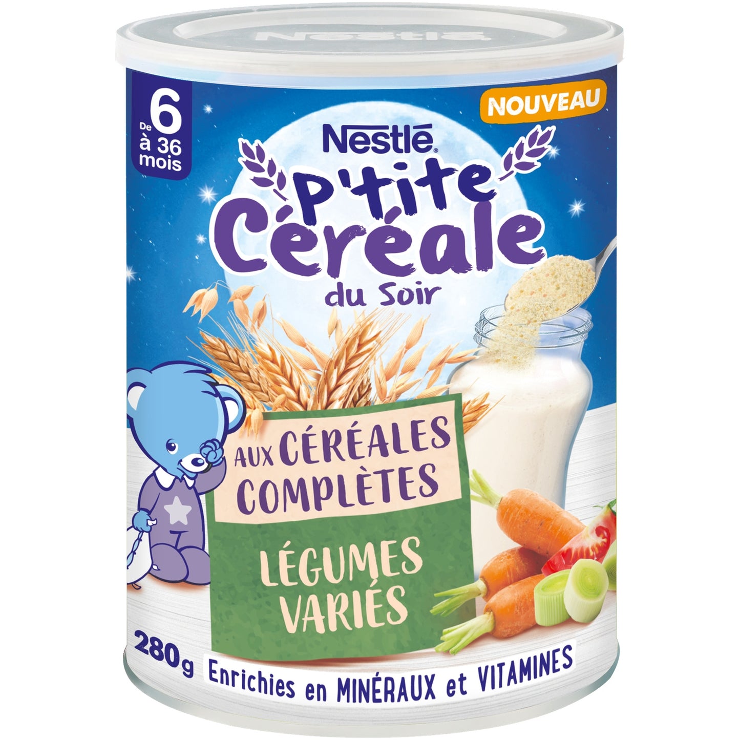 Poudre de céréales aux légumes variés nuit NESTLE 