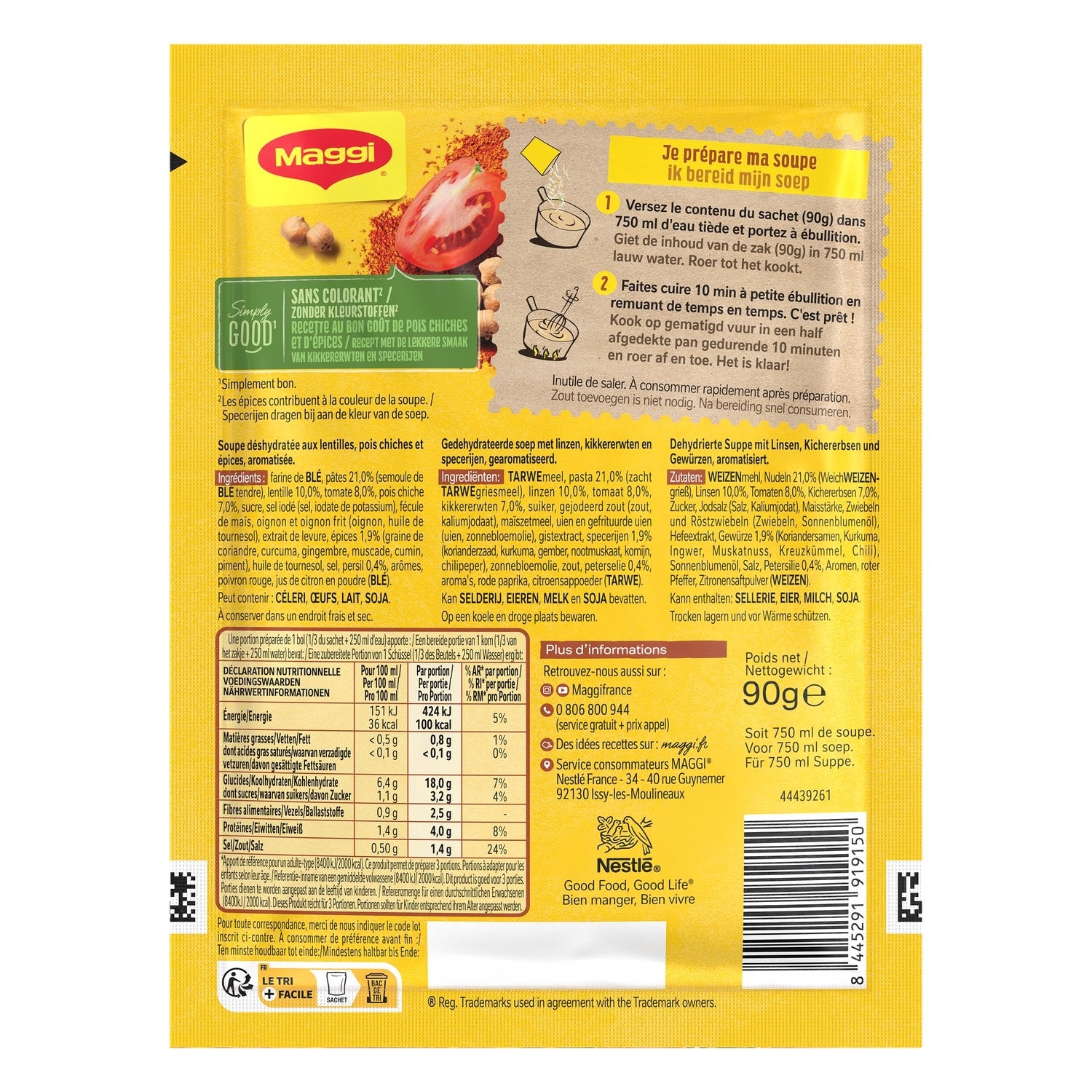 Soupe Déshydratée Harira Halal MAGGI 