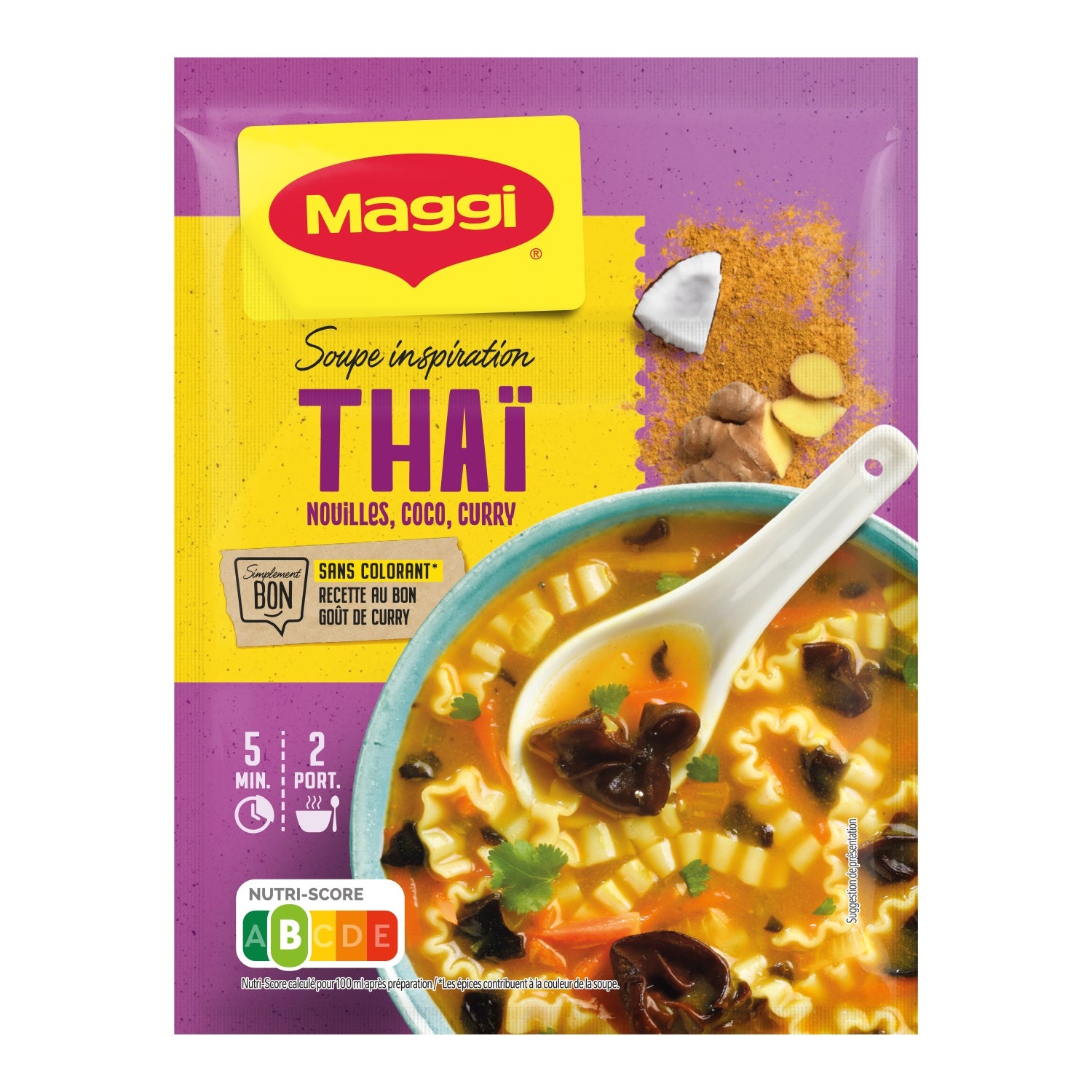 Soupe Inspiration Thaï Nouilles Coco Curry MAGGI 