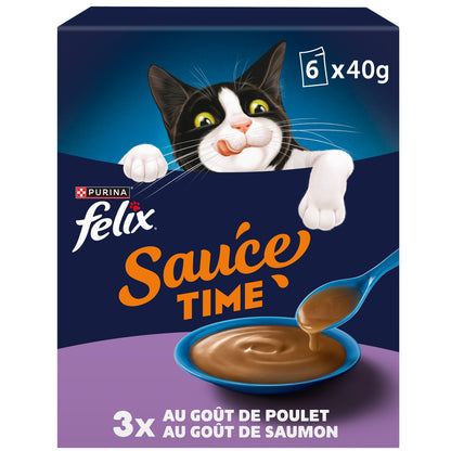 Pâtée pour Chat Adulte en Sauce Poulet Saumon FELIX 