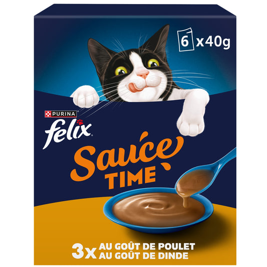 Pâtée pour Chat Adulte en Sauce Poulet Dinde FELIX 