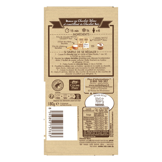 Nestle Dessert White Chocolate Bar