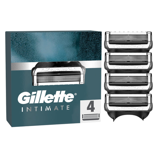 Lames de Rasoir pour Homme Intimate GILLETTE le lot de 4 recharges rasoir