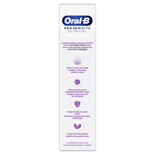Dentifrice Pro 3d White Blancheur Intense ORAL-B