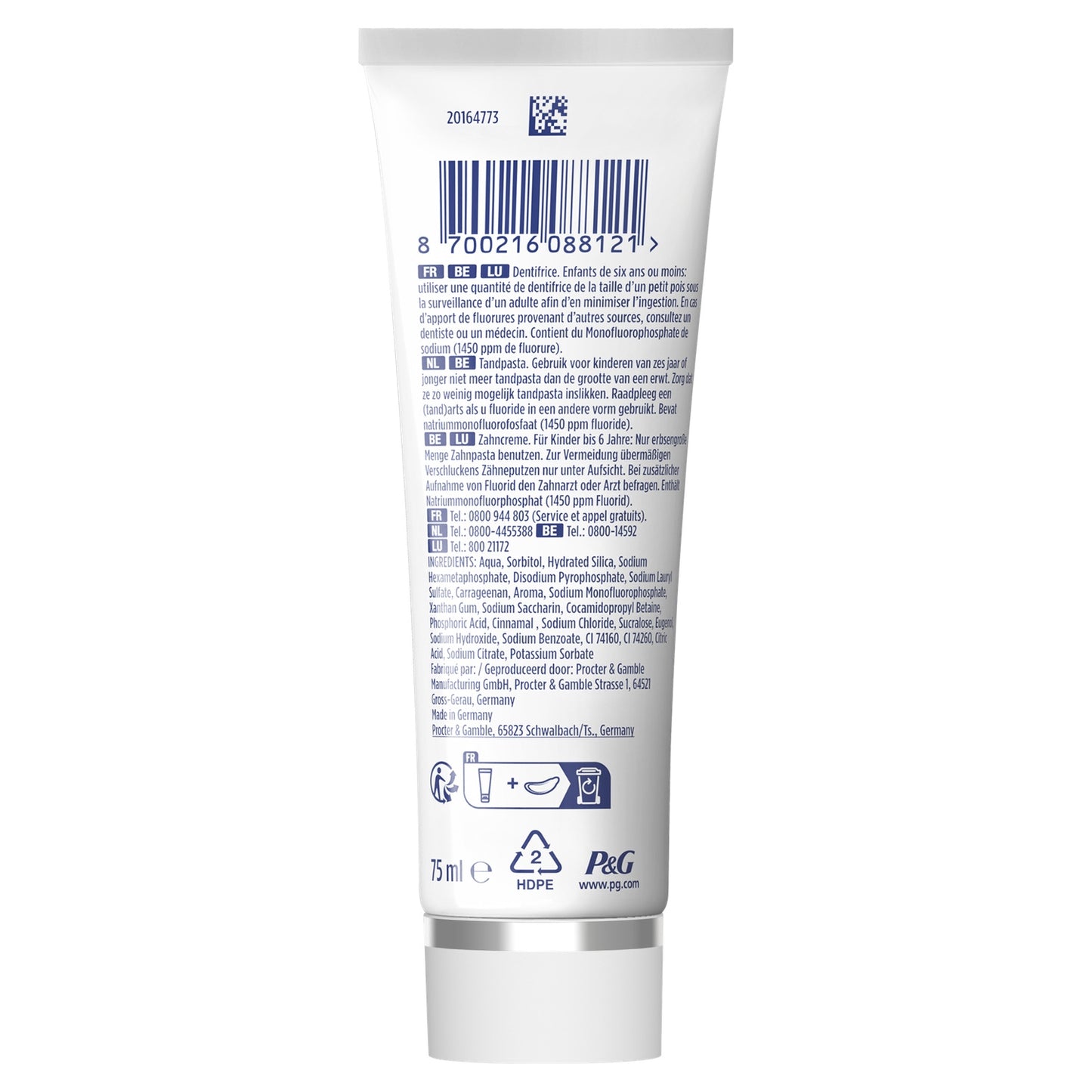 Dentifrice Pro 3d White Blancheur Intense ORAL-B