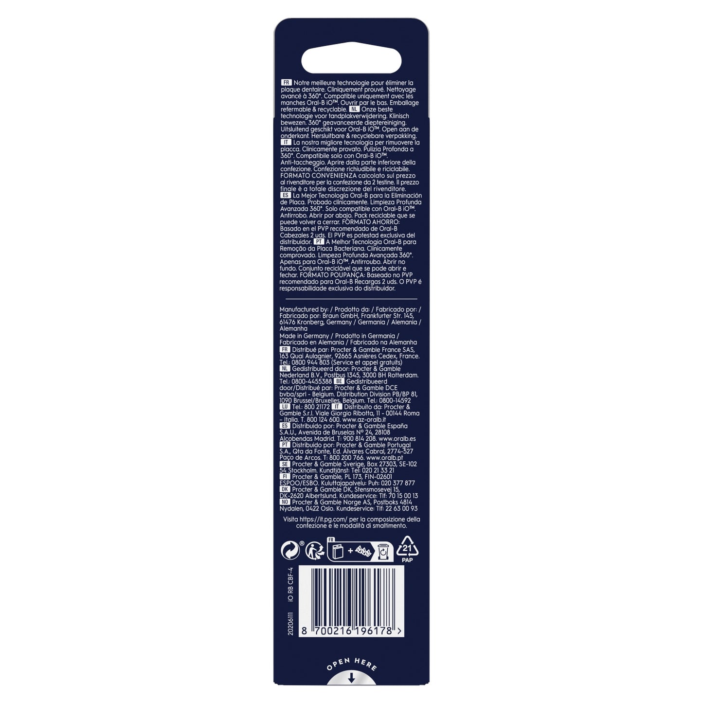 Brossettes Dentaires Io - Ultimate Clean ORAL-B 