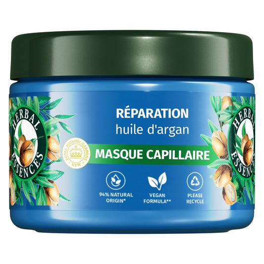 Masque Réparation A l'Huile d'Argan HERBAL ESSENCES le pot de 500mL