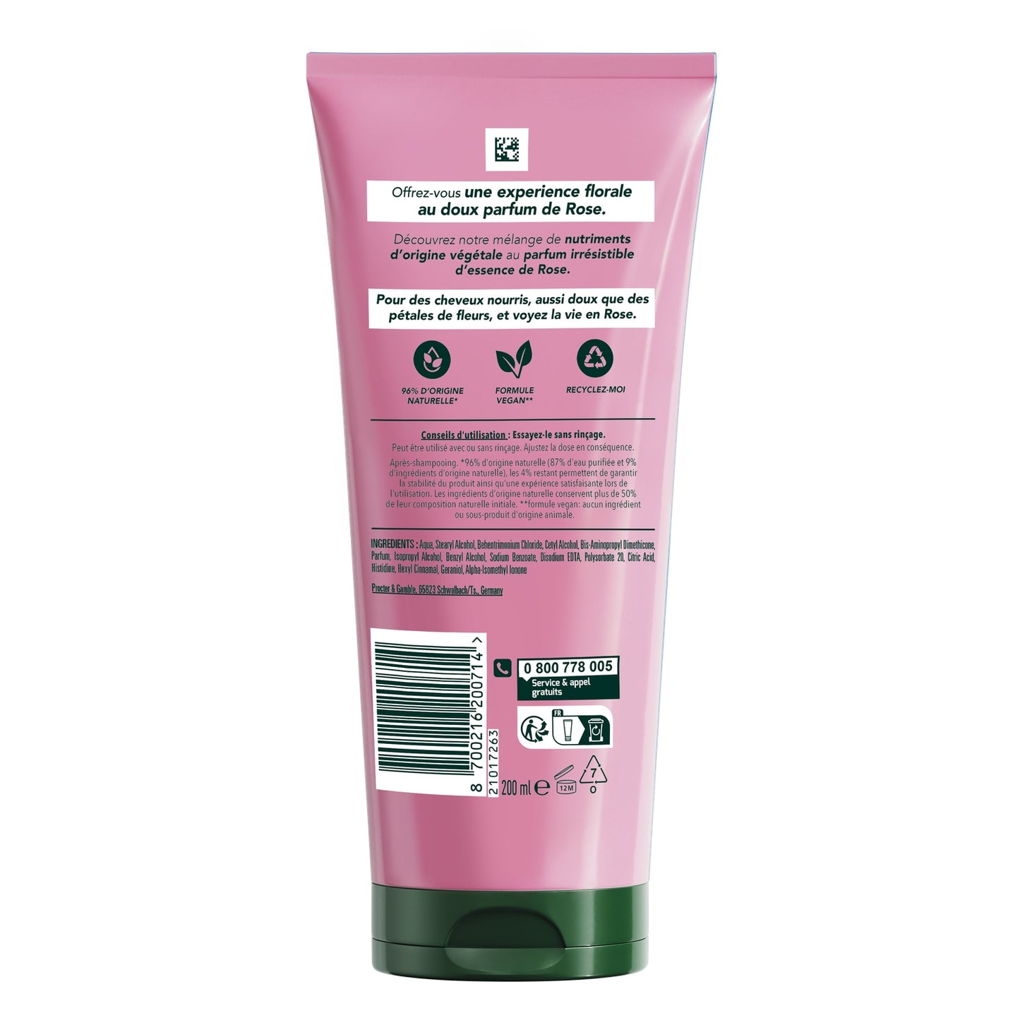 Après-Shampoing Démêlant pour Cheveux secs Parfum de rose HERBAL ESSENCES 