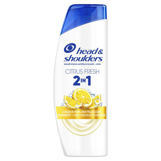 Shampoing Antipelliculaire 2en1 Cheveux Gras Citron Frais Head & SHOULDERS le flacon de 300mL