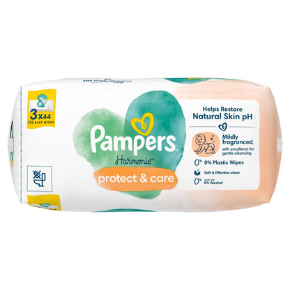Lingettes Bébé Nettoyantes Peaux Sensibles 0% Alcool PAMPERS