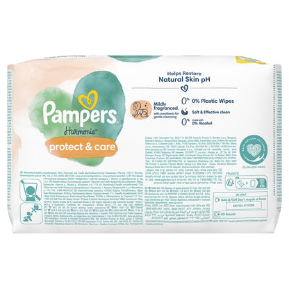Lingettes Bébé Nettoyantes Peaux Sensibles 0% Alcool PAMPERS