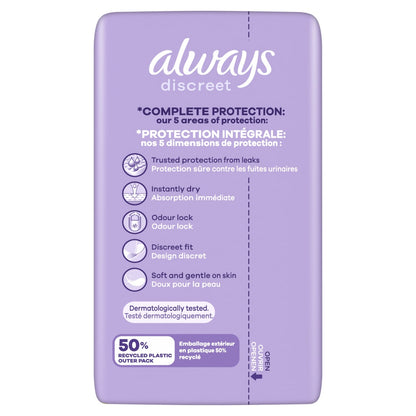 Serviettes Fuite Urinaire Normal Protection Intégrale DISCREET 