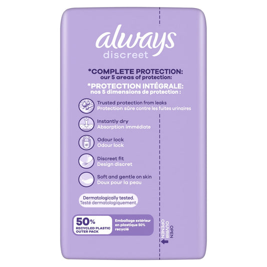 Serviettes Fuite Urinaire Normal Protection Intégrale DISCREET 