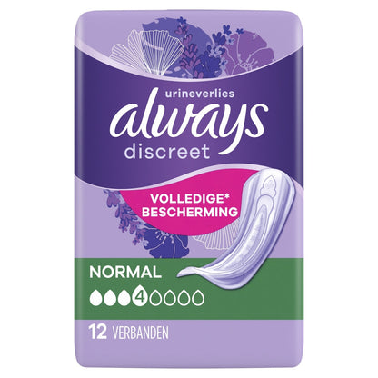 Serviettes Fuite Urinaire Normal Discreet Absorption 4 ALWAYS