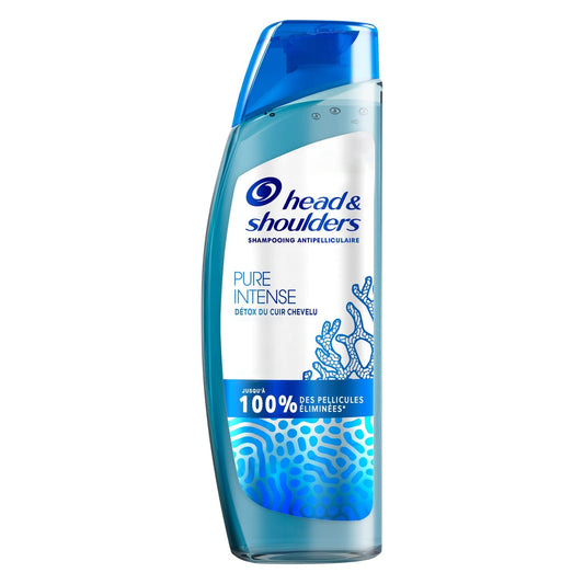 Shampoing Antipelliculaire Détox du Cuir Chevelu Pure Intense Head & SHOULDERS le flacon de 250mL