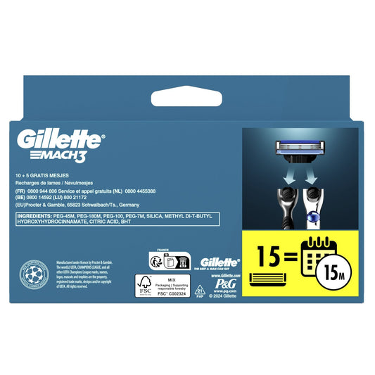 Lames de Rasoir pour Homme Mach 3 GILLETTE