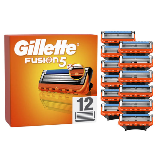 Lames de Rasoir pour Homme Fusion 5 GILLETTE le paquet de 12 recharges