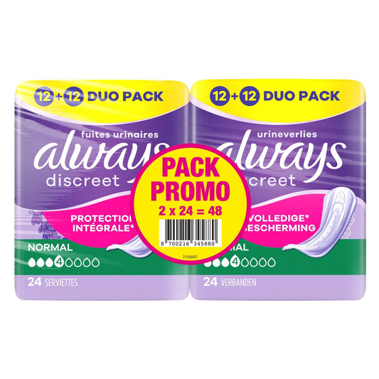 Serviettes Hygiéniques Fuites Urinaires Normal Protection Intégrale ALWAYS