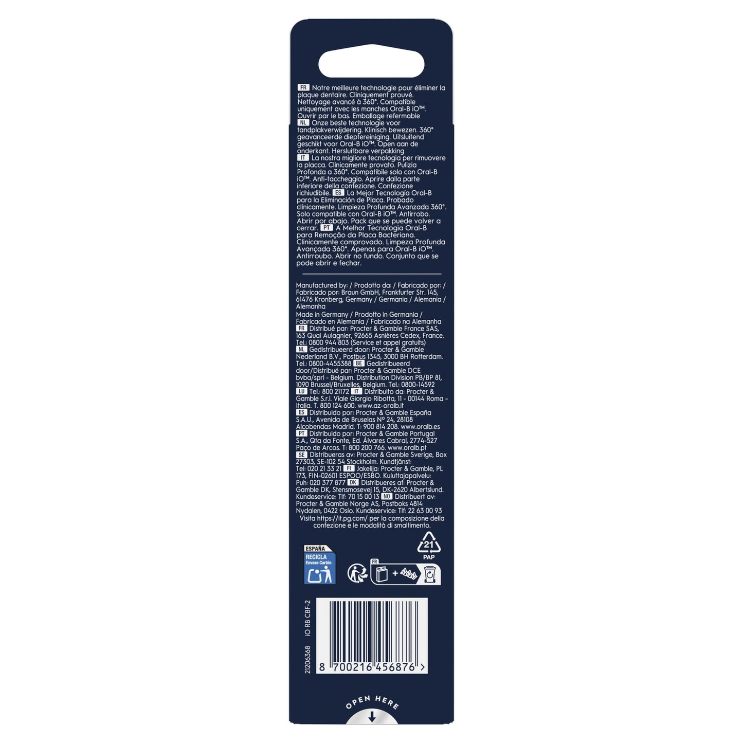 Brossettes à Dents Ultimate Clean iO ORAL-B 