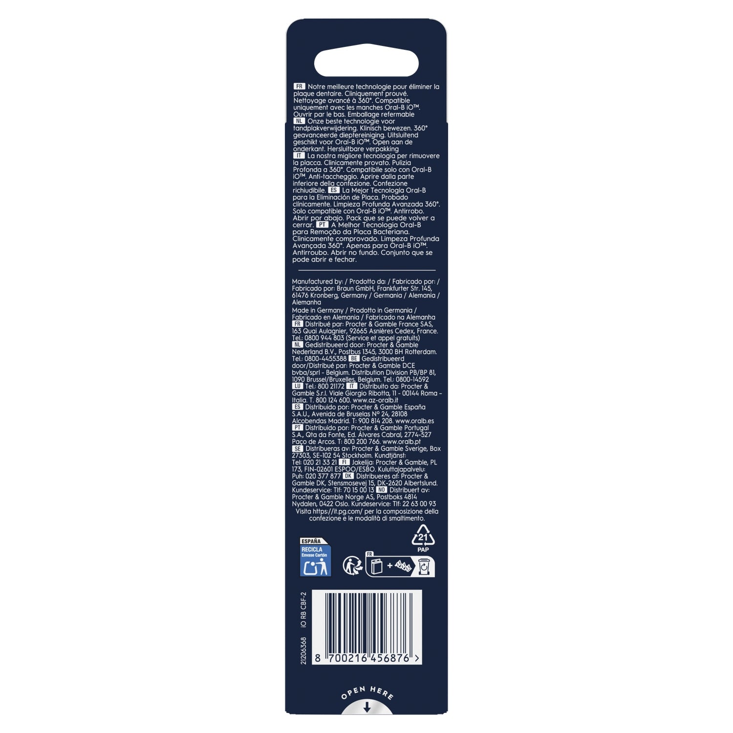 Brossettes à Dents Ultimate Clean iO ORAL-B 