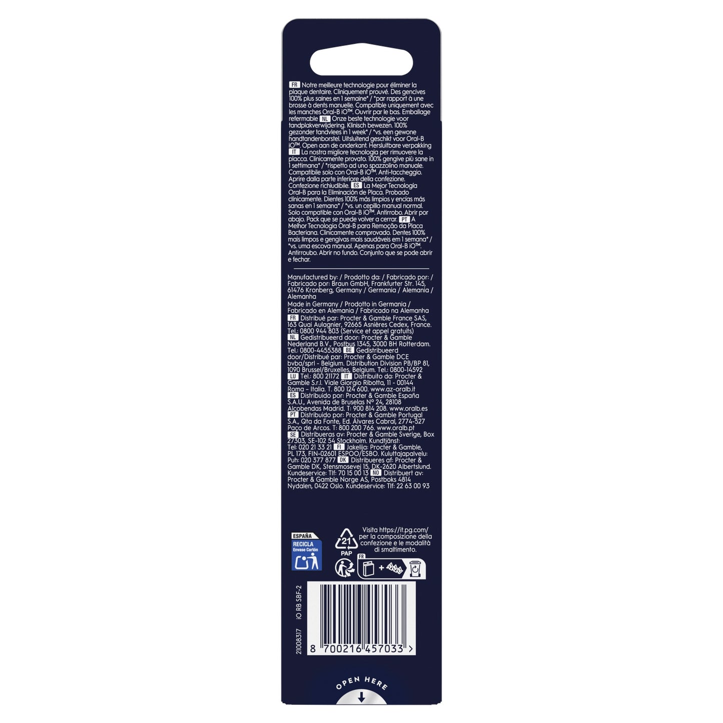 Brossettes Dentaires Io - Gentle Care ORAL-B 