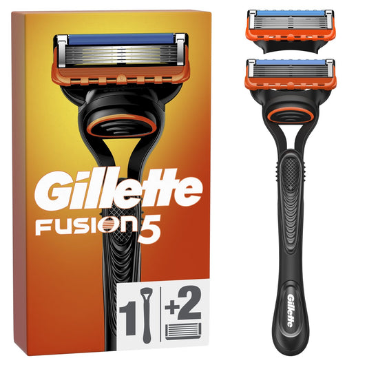 Rasoir Fusion 5 pour Homme 3 Lames GILLETTE le paquet avec 1 manche + 2  recharges de lames