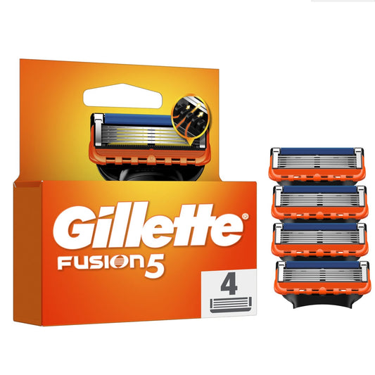 Lames de Rasoir pour Homme Fusion 5 GILLETTE le paquet de 4 recharges de lames de rasoir
