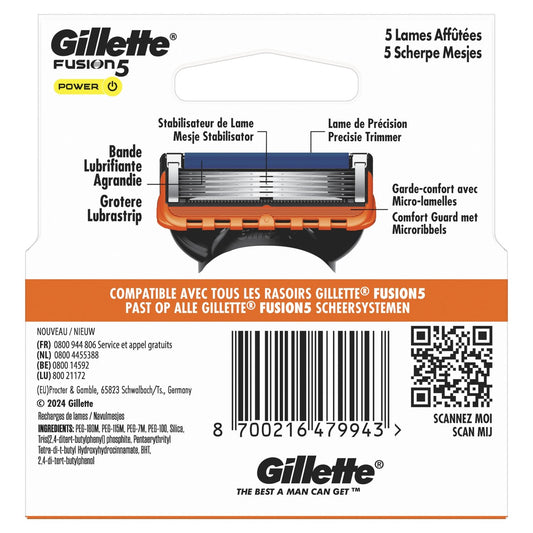 Gillette Fusion5 Power Men's Razor Blades