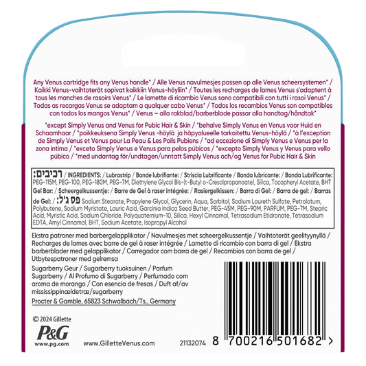 Lames de rasoir Pour Femme Pro ComfortGlide Sugarberry Scented Venus GILLETTE 