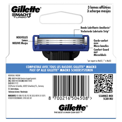 Gillette Mach 3 Turbo Rasierklingen für Herren