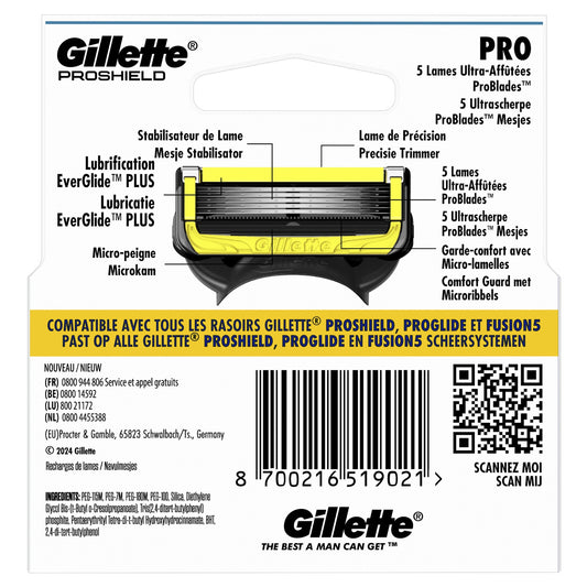 Gillette Proshield Men's Razor Blades