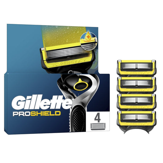Lames de Rasoir pour Homme Proshield GILLETTE le paquet de 4 recharges de rasoir