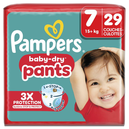 Couches Culottes Bébés Baby-Dry Pants T7 15+kg PAMPERS