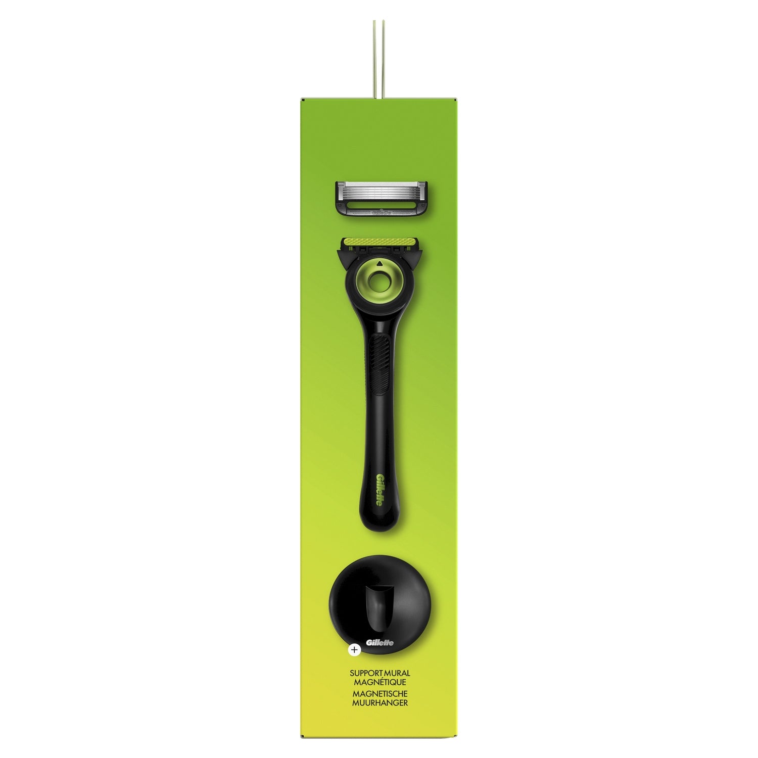 Rasoir Pour Homme Avec Barre Exfoliante Support Mural Edition Neon Night GILLETTE 