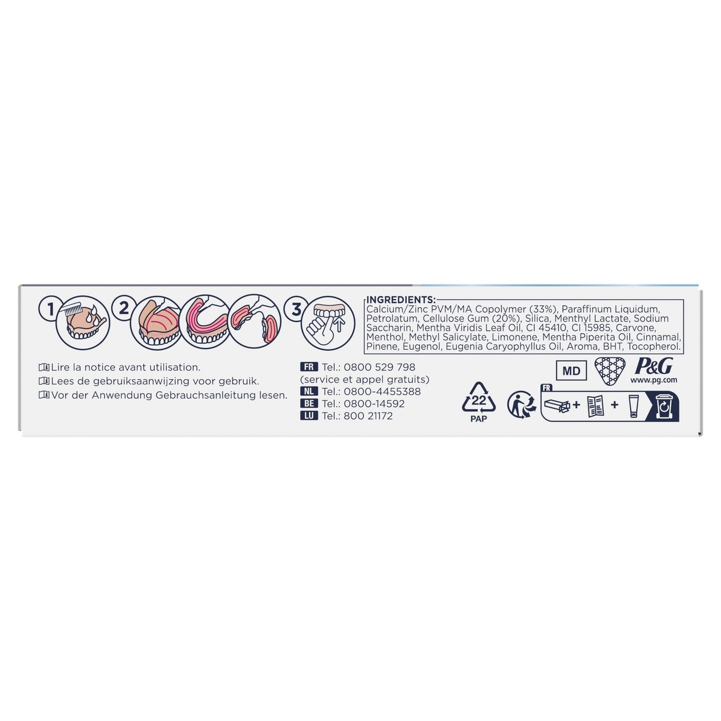 Crème Adhésive pour Prothèses Barrière Anti-Particules + Fixation Forte pour toute la journée FIXODENT 