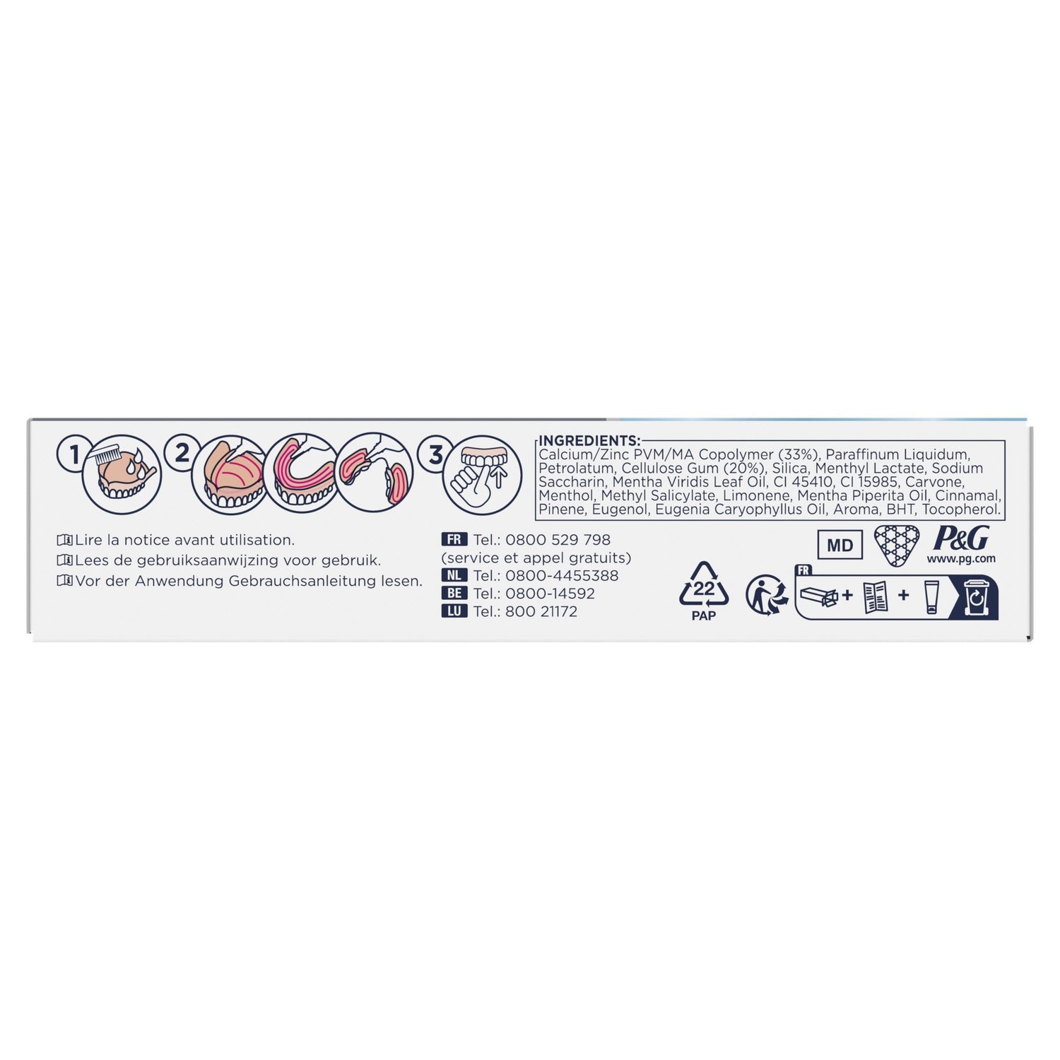 Crème Adhésive pour Prothèses Barrière Anti-Particules + Fixation Forte pour toute la journée FIXODENT 