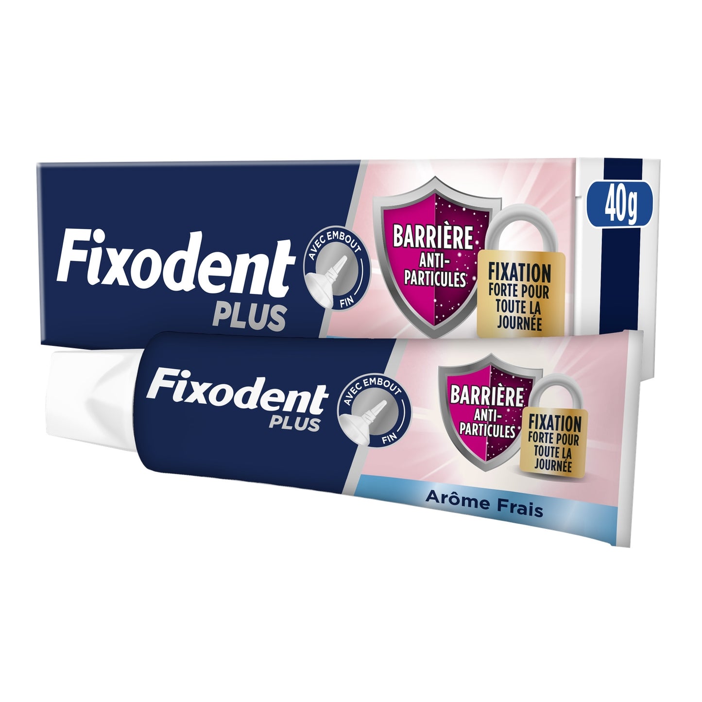 Crème Adhésive pour Prothèses Barrière Anti-Particules + Fixation Forte pour toute la journée FIXODENT 