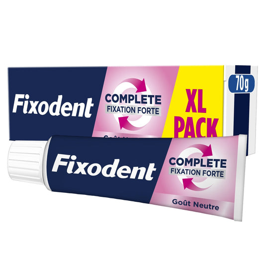 Crème Adhésive pour Prothèses Complete Fixation Forte FIXODENT le tube de 70g